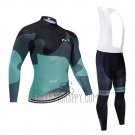 Northwave Cycling Jersey Bib Tight 2020 Men Long Sleeve Black Green