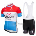 Quick Step Floor Cycling Jersey Bib Short 2018 Short Sleeve Quick Step Floors Red White Blue