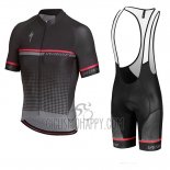 Specialized Cycling Jersey Bib Short 2018 Men Short Sleeve Black Grayn Red