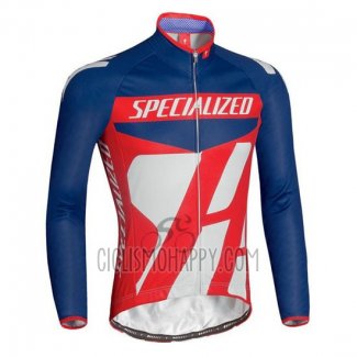 Specialized Cycling Jersey Bib Tight 2016 Men Long Sleeve Blue and Red