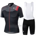 Sportful Cycling Jersey Bib Short 2017 Men Short Sleeve Black and Red