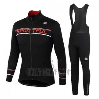 Sportful Cycling Jersey Bib Tight 2020 Women Long Sleeve Black Red