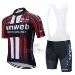Sunweb Cycling Jersey Bib Short 2020 Short Sleeve Black Red