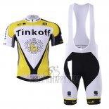 Tinkoff Cycling Jersey Bib Short 2017 Short Sleeve Yellow