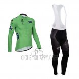 Tour de France Cycling Jersey Bib Tight 2014 Men Long Sleeve Vede Militare