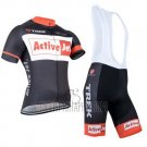 Trek Cycling Jersey Bib Short 2014 Short Sleeve Black and Orange