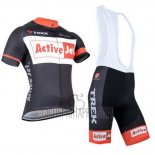 Trek Cycling Jersey Bib Short 2014 Short Sleeve Black and Orange