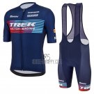 Trek Factory Racing Cycling Jersey Bib Short 2023 Men Short Sleeve Blue