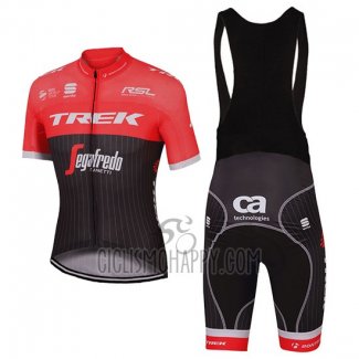 Trek Segafredo Cycling Jersey Bib Short 2017 Short Sleeve Black and Red