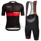 Vuelta Espana Cycling Jersey Bib Short 2022 Men Short Sleeve Black Red