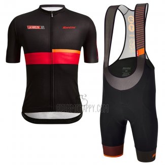 Vuelta Espana Cycling Jersey Bib Short 2022 Men Short Sleeve Black Red