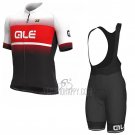 ALE Cycling Jersey Bib Short 2021 Men Short Sleeve Red
