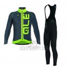 ALE Graphics Prr Arcobaleno Cycling Jersey Bib Tight 2017 Men Long Sleeve Blue and Green