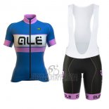 ALE Graphics Prr Bermuda Cycling Jersey Bib Short 2017 Women Short Sleeve Blue