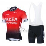 Arkea Samsic Cycling Jersey Bib Short 2021 Short Sleeve Red Black