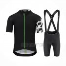 Assos Cycling Jersey Bib Short 2021 Men Short Sleeve Black White Green