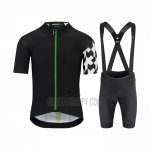 Assos Cycling Jersey Bib Short 2021 Men Short Sleeve Black White Green
