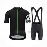 Assos Cycling Jersey Bib Short 2021 Men Short Sleeve Black White Green