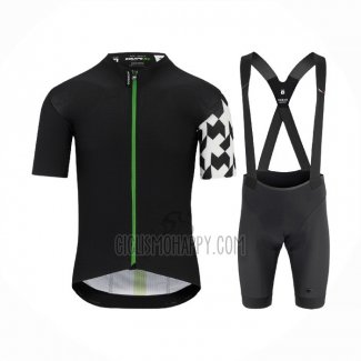 Assos Cycling Jersey Bib Short 2021 Men Short Sleeve Black White Green