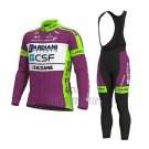 Bardiani Csf Cycling Jersey Bib Tight 2020 Men Long Sleeve Purple Green