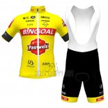 Bingoal WB Cycling Jersey Bib Short 2022 Men Short Sleeve Yellow