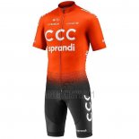 CCC Cycling Jersey Bib Short 2020 Short Sleeve Team Orange Black