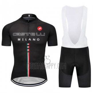 Castelli Cycling Jersey Bib Short 2018 Men Short Sleeve Black