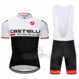 Castelli Cycling Jersey Bib Short 2018 Men Short Sleeve White Black