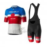 Castelli Cycling Jersey Bib Short 2020 Men Short Sleeve Blue Red White