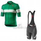 Castelli Cycling Jersey Bib Short 2021 Men Short Sleeve Green