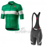 Castelli Cycling Jersey Bib Short 2021 Men Short Sleeve Green