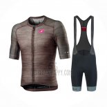 Castelli Cycling Jersey Bib Short 2021 Men Short Sleeve Marron