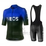 Castelli INEOS Cycling Jersey Bib Short 2019 Short Sleeve Black Blue