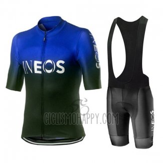 Castelli INEOS Cycling Jersey Bib Short 2019 Short Sleeve Black Blue