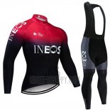 Castelli INEOS Cycling Jersey Bib Tight 2019 Long Sleeve Black Red