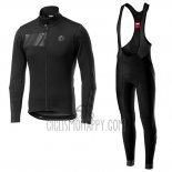 Castelli Raddoppia 2 Cycling Jersey Bib Tight 2019 Men Long Sleeve Black