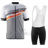 Craft Cycling Jersey Bib Short 2017 Men Short Sleeve Gray