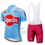 Katusha Alpecin Cycling Jersey Bib Short 2019 Short Sleeve Blue Red