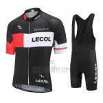Le Col Cycling Jersey Bib Short 2021 Men Short Sleeve Black White Red