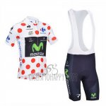Movistar Lider Cycling Jersey Bib Short 2013 Men Short Sleeve White and Red