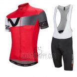 Nalini Cycling Jersey Bib Short 2016 Men Short Sleeve Gray and Red
