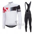 Nalini Cycling Jersey Bib Tight 2016 Men Long Sleeve Red and White