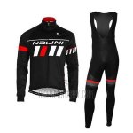 Nalini Cycling Jersey Bib Tight 2020 Men Long Sleeve Black Red White