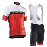 Northwave Cycling Jersey Bib Short 2017 Men Short Sleeve Red and White
