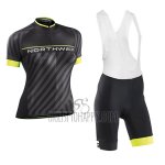 Northwave Cycling Jersey Bib Short 2017 Women Short Sleeve Black and Yellow