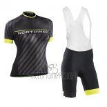 Northwave Cycling Jersey Bib Short 2017 Women Short Sleeve Black and Yellow