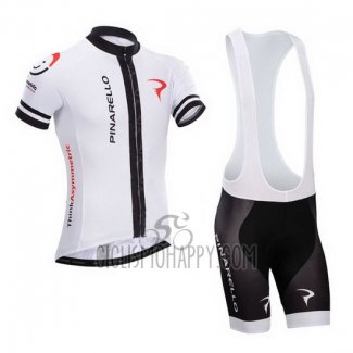 Pinarello Cycling Jersey Bib Short 2014 Men Short Sleeve White