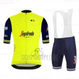 Segafredo Zanetti Cycling Jersey Bib Short 2020 Short Sleeve Yellow Blue