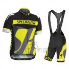 Specialized Cycling Jersey Bib Short 2016 Men Short Sleeve Gray and Yellow