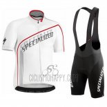 Specialized Cycling Jersey Bib Short 2016 Men Short Sleeve Light White